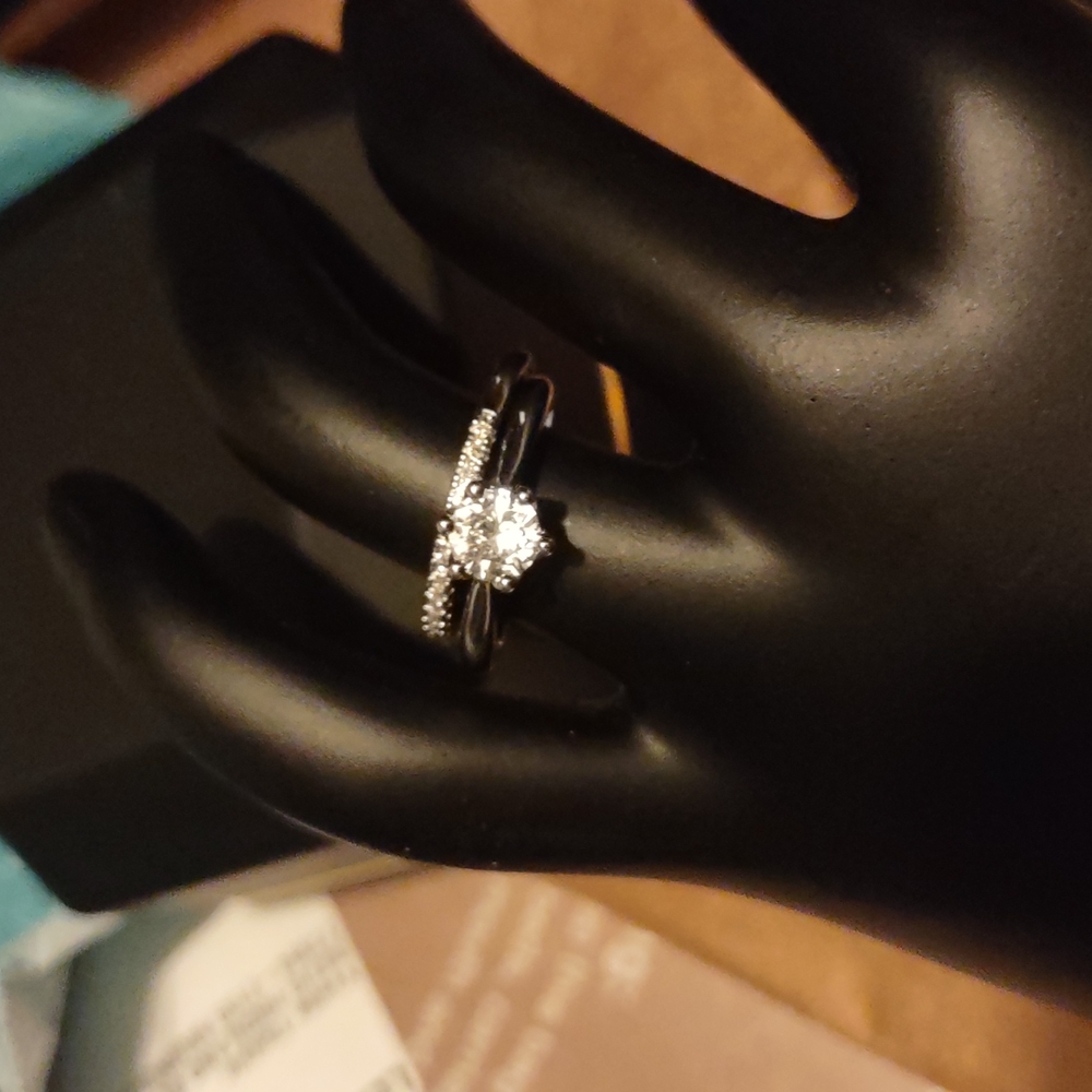 1ct Round Conflict Free Wedding Ring 2-Piece Set - Picture 13 of 15